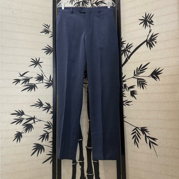 Kenneth Cole Premium Stretch Slim-Fit Dark Blue Dress Pants Men’s Size 36x32 - Picture 11 of 16